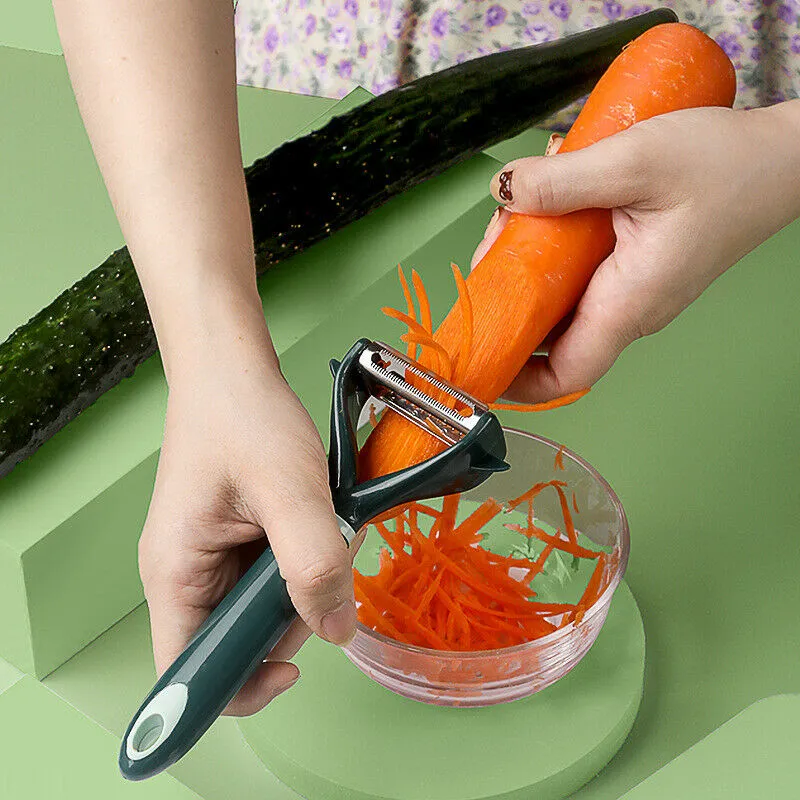 2 In 1 Vegetable Fruit Potato Peeler Upgrade Sharp Parer Slicer Julienne Cutter