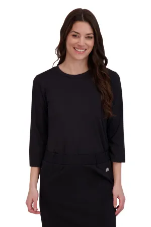 3/4 Sleeve modest Swim Tee-Black (final-sale) Snoga athletics