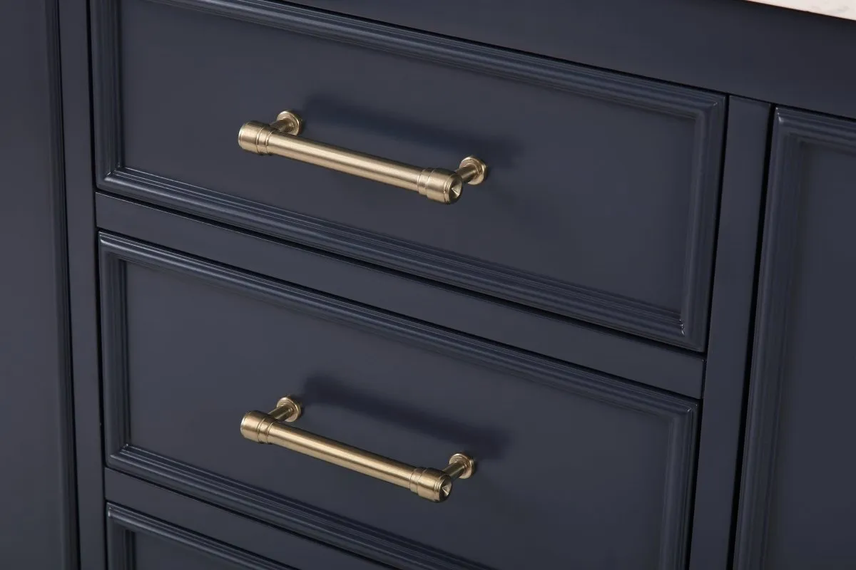 60" Tennant Brand Navy Blue Double Sink Bathroom Vanity - Felton  # 7330-D60NB