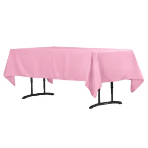 60"x102" Rectangular Polyester Tablecloth - Pink