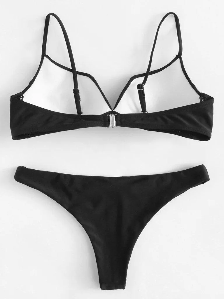 Adjustable Straps Bikini Set