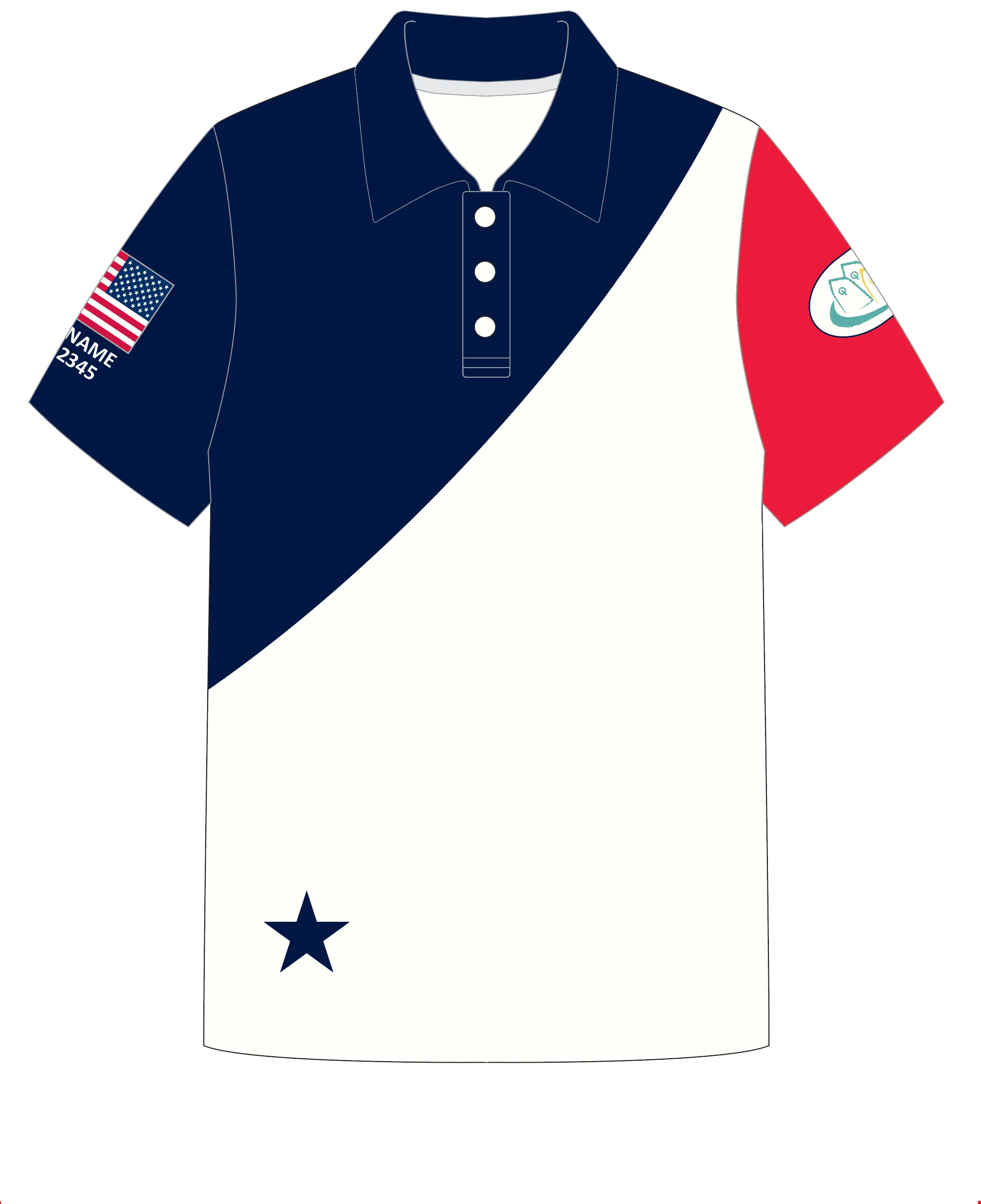 ADULT POLO SHIRT TOP SHORT SLEEVE BLUE | USODA ASIANS | PSNLZ'D