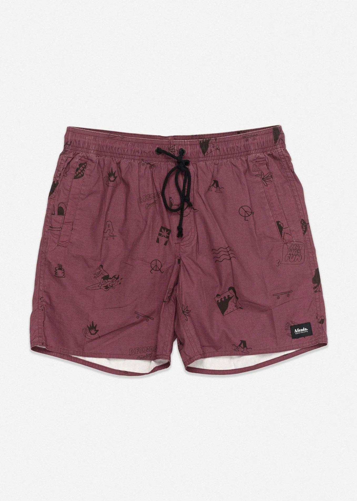 Afends Mens Baywatch Good Times - Elastic Waist Boardshort