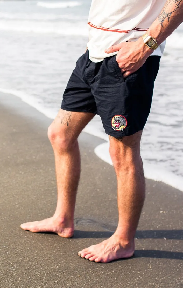 Afends Mens Baywatch Under Attack - Elastic Waist Swimshort