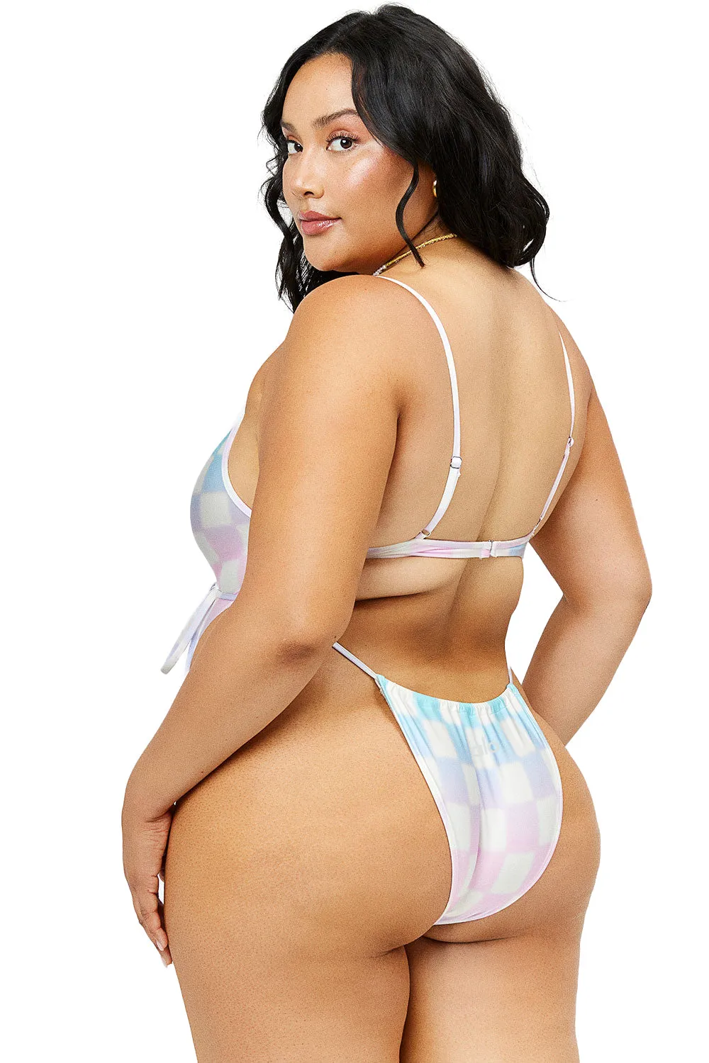 Alo x Frankies Bikinis Croft One Piece - Pastel Checker