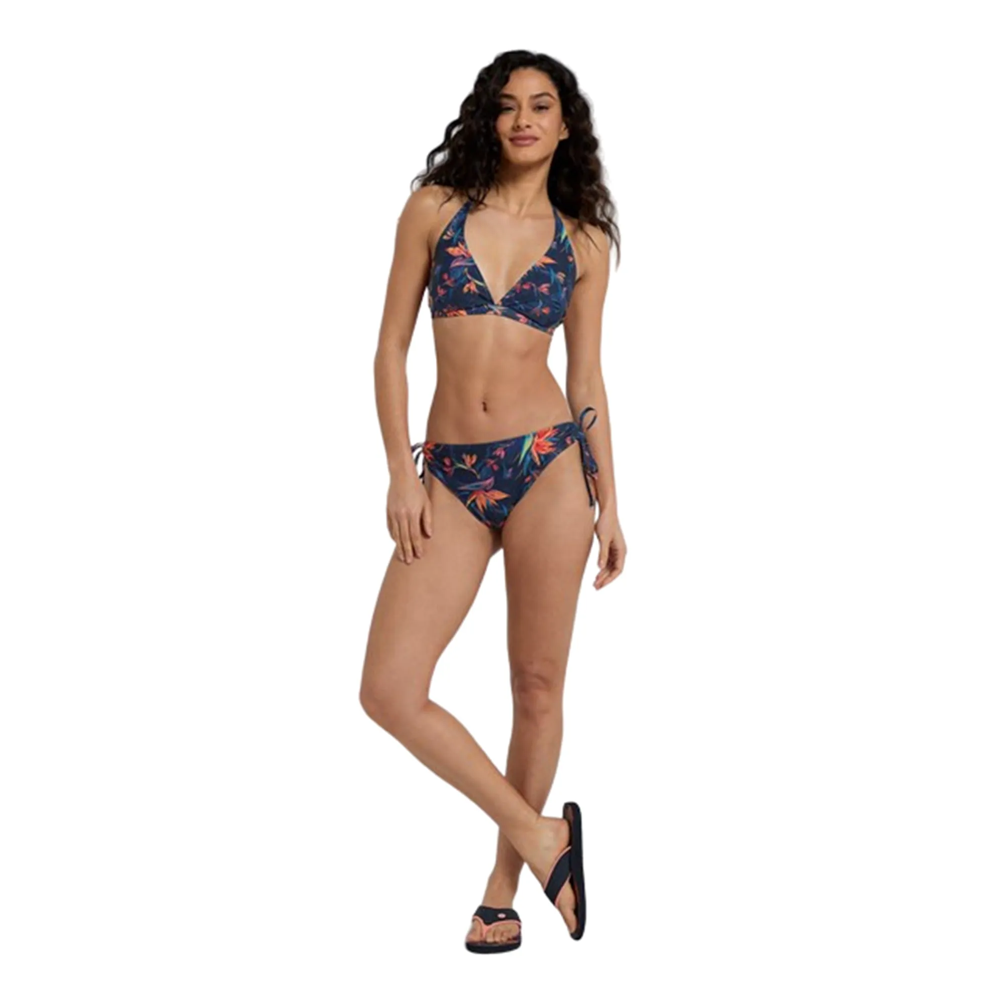 Animal Womens/Ladies Iona Leaf Print Recycled Side Tie Bikini Bottoms