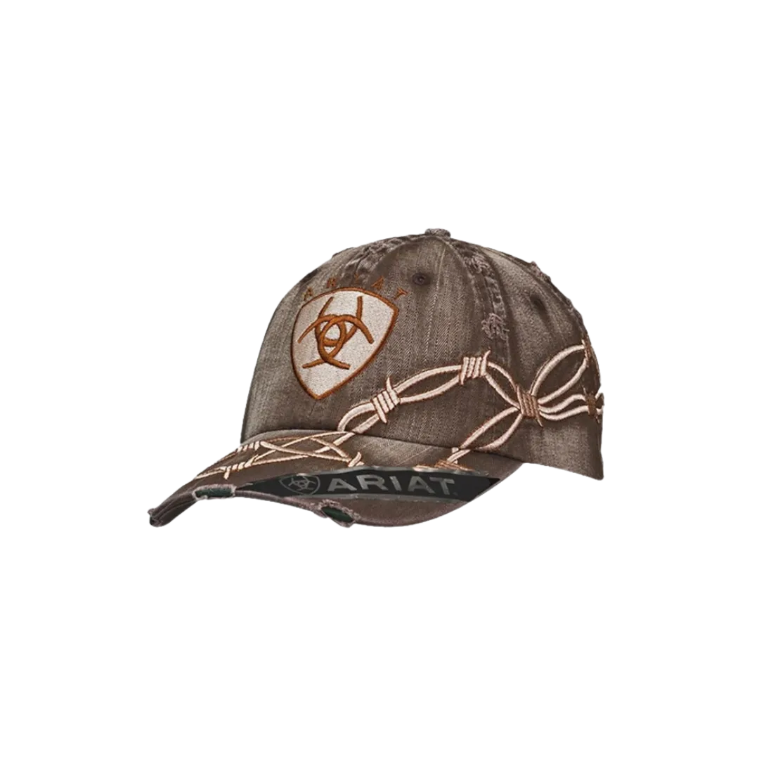 Ariat M&F Brown Barbed Wire Logo Cap