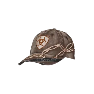 Ariat M&F Brown Barbed Wire Logo Cap