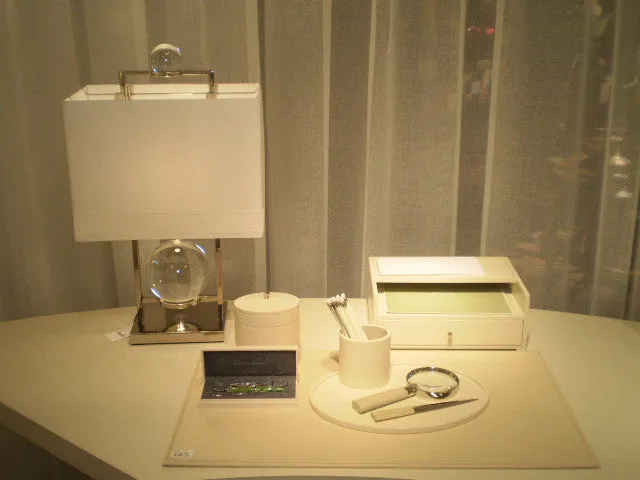 Barbara Barry Refined Leather Desk Blotter - Ivory