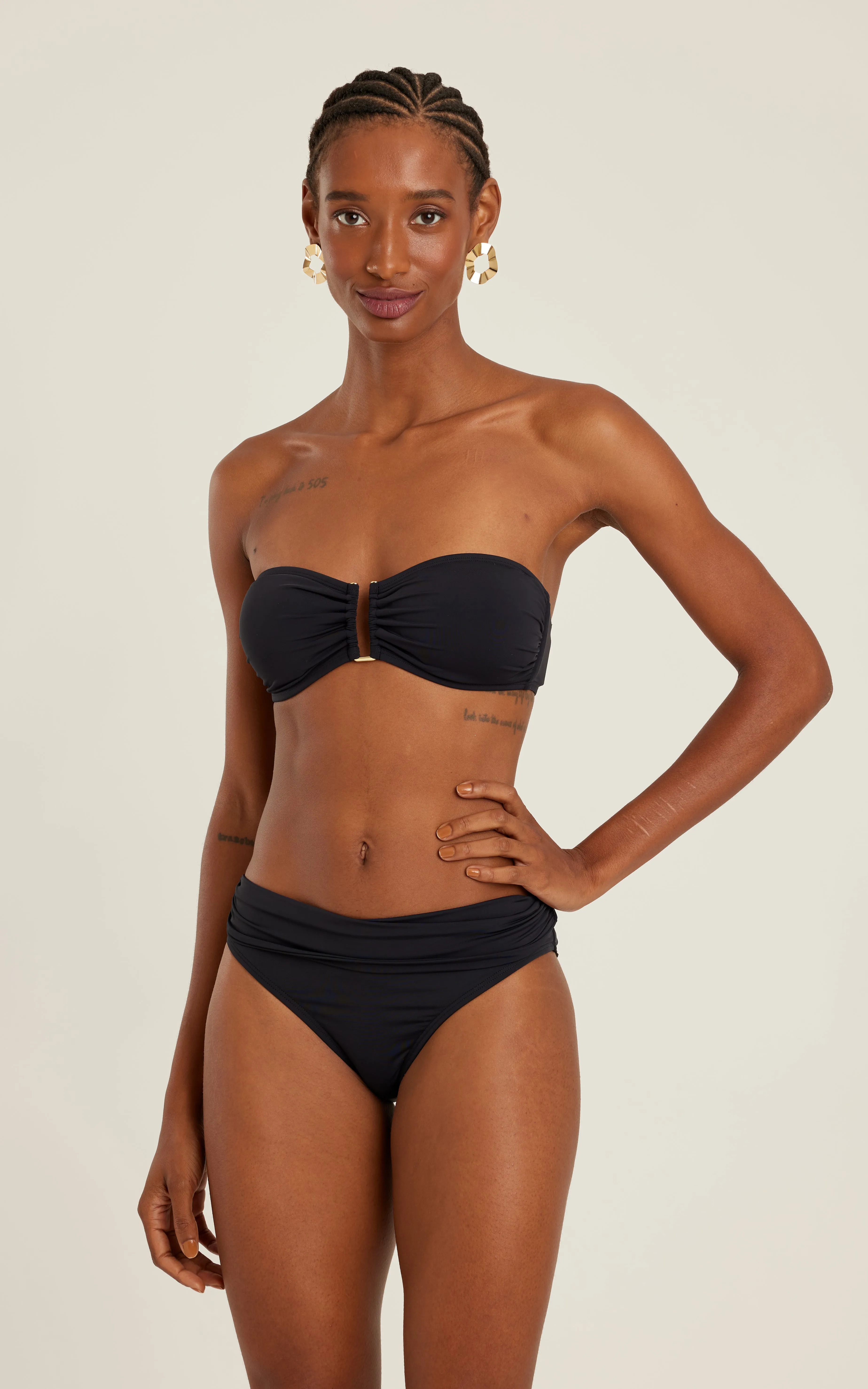 Bio Drop Bandeau Adjustable Lc Bikini Black