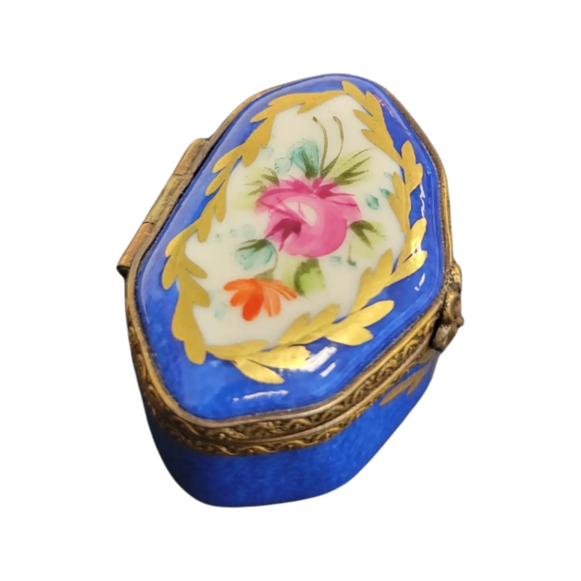 Blue Semi Oval 7 sided Pill