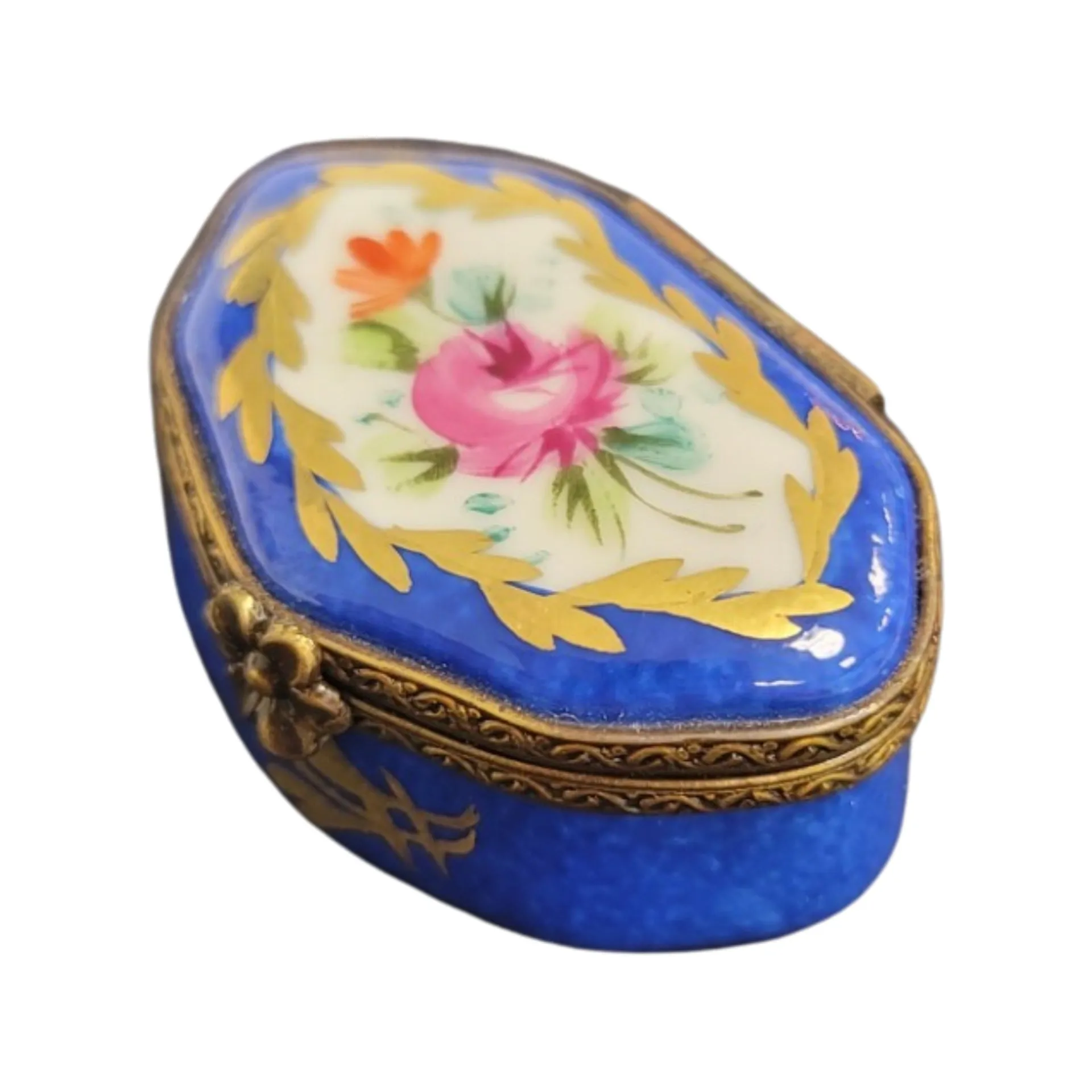 Blue Semi Oval 7 sided Pill