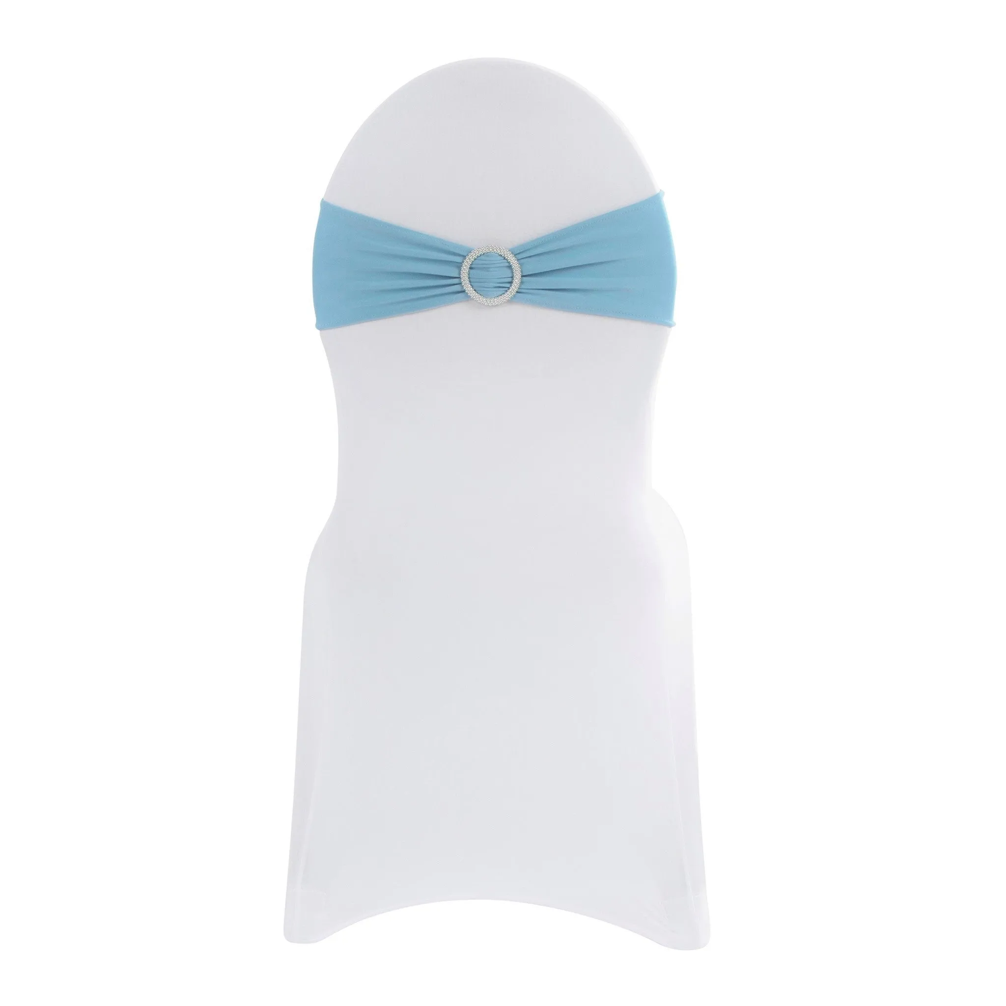 Buckle Spandex Stretch Chair Band - Baby Blue