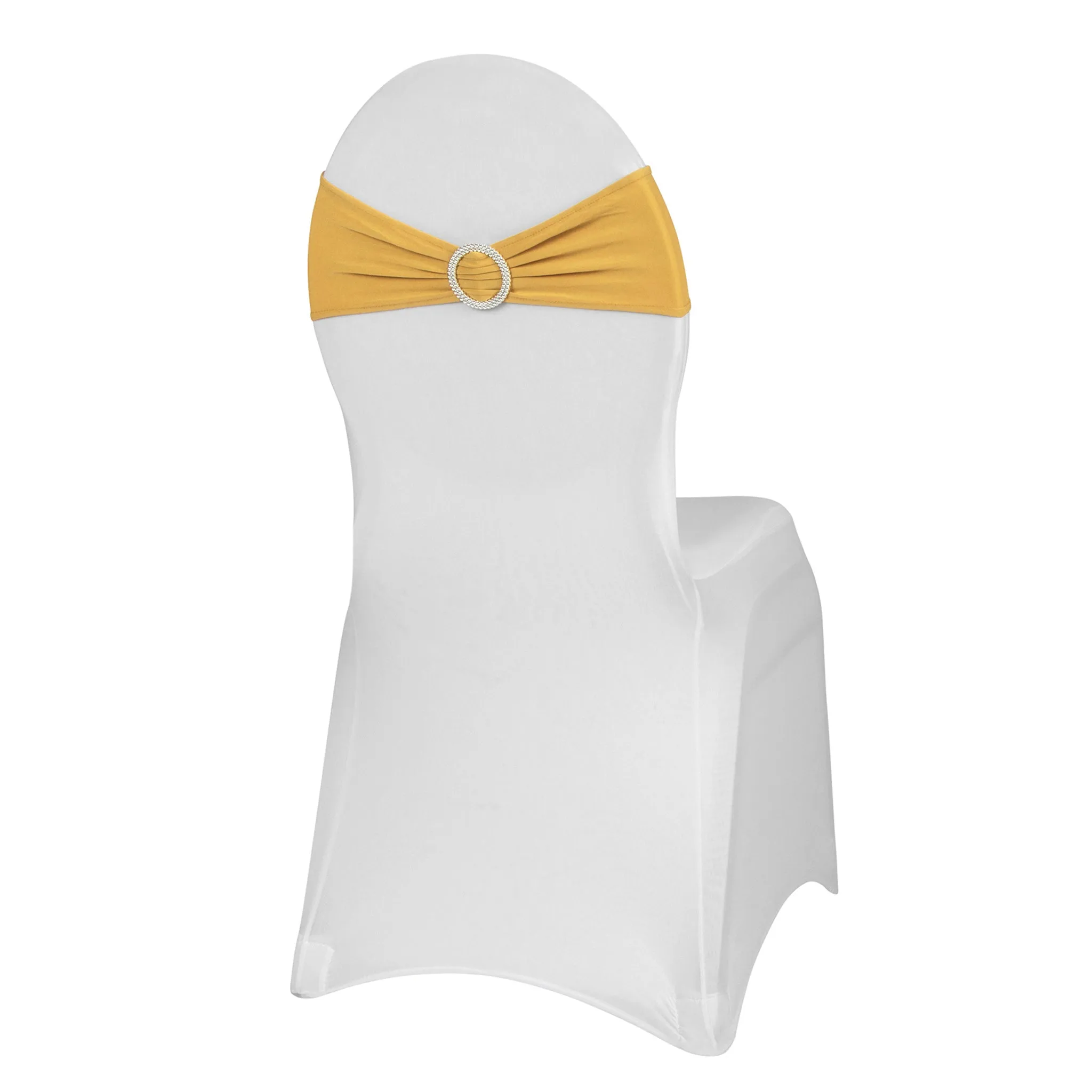 Buckle Spandex Stretch Chair Band - Gold