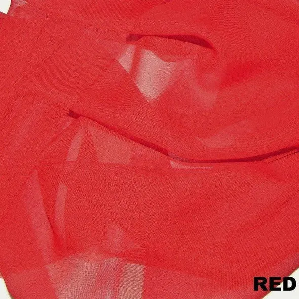 Chiffon Wholesale Fabric in Red 870