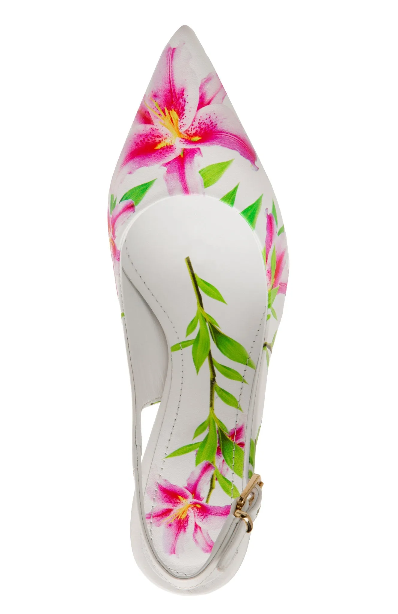 Conica Blue Printed Leather Slingback