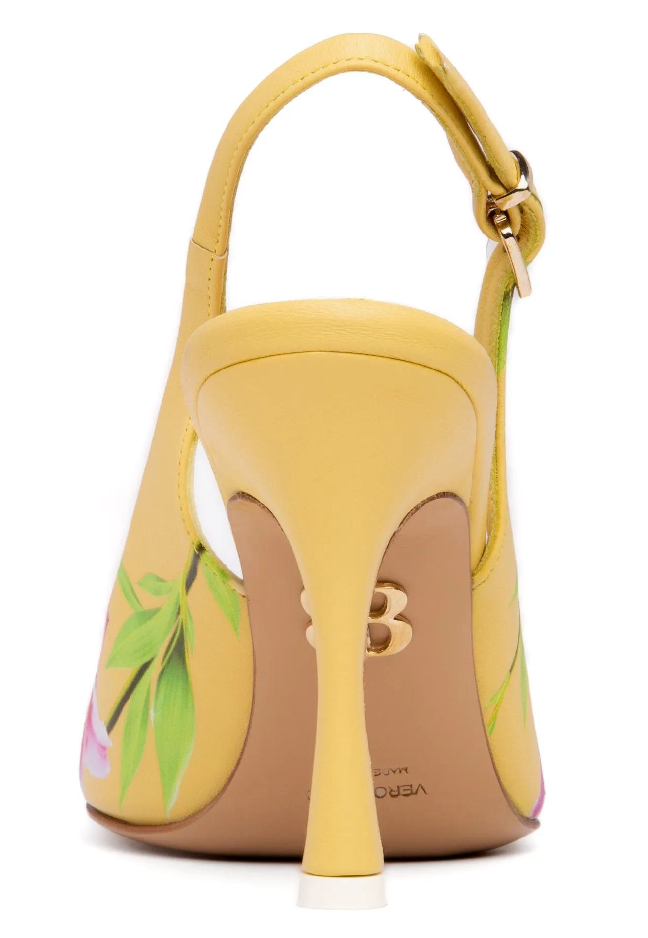 Conica Blue Printed Leather Slingback