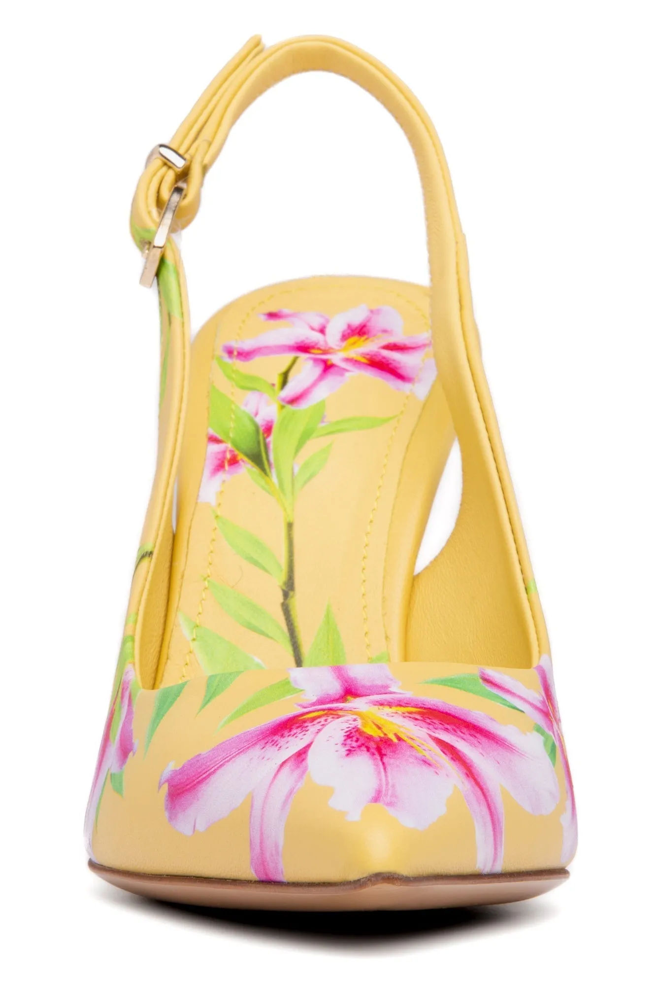 Conica Blue Printed Leather Slingback