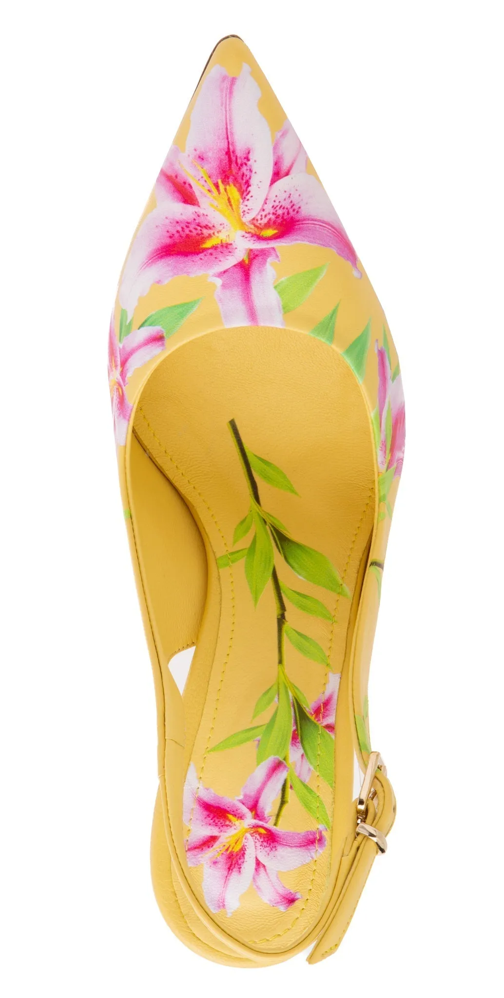 Conica Blue Printed Leather Slingback