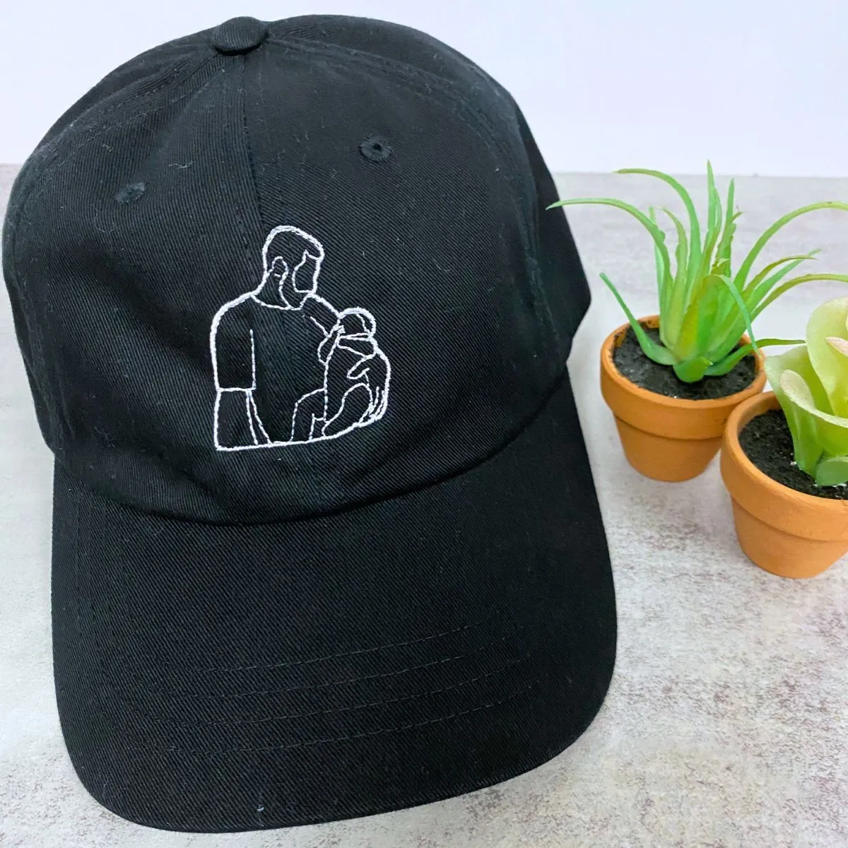 Custom Embroidered Portrait Hat with Same Design