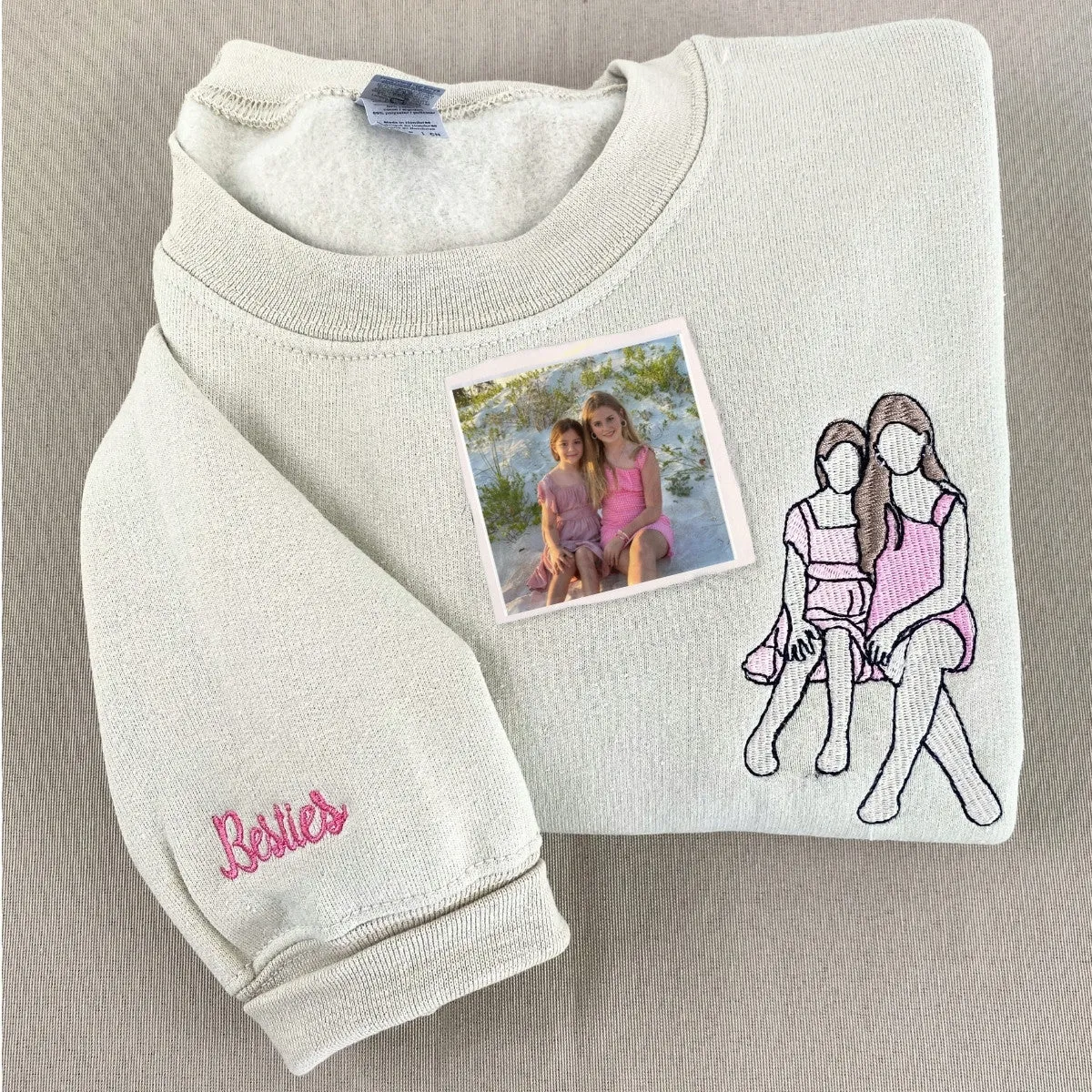 Custom Hoodie with Picture Embroidered Sweatshirt Family Portrait