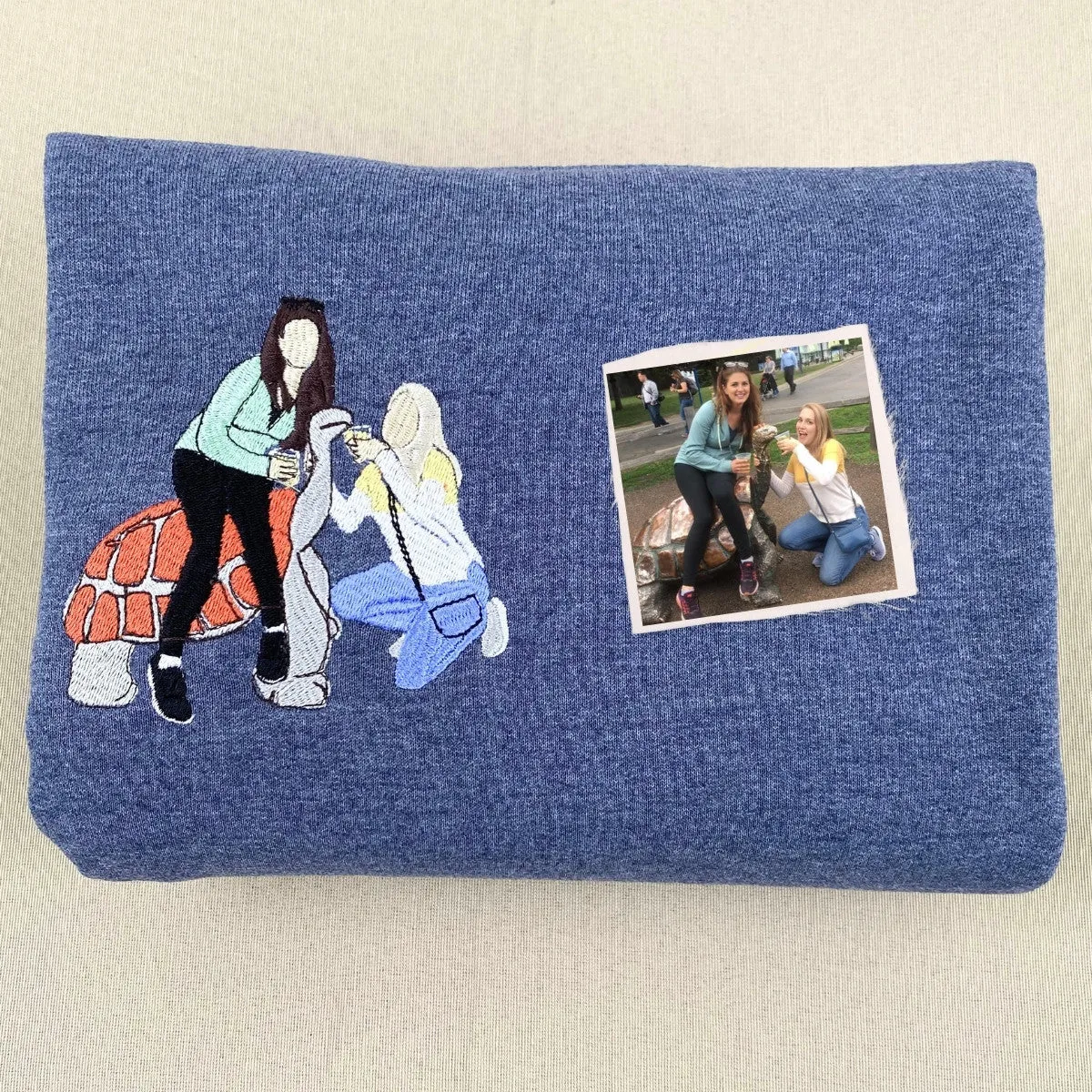 Custom Hoodie with Picture Embroidered Sweatshirt Family Portrait