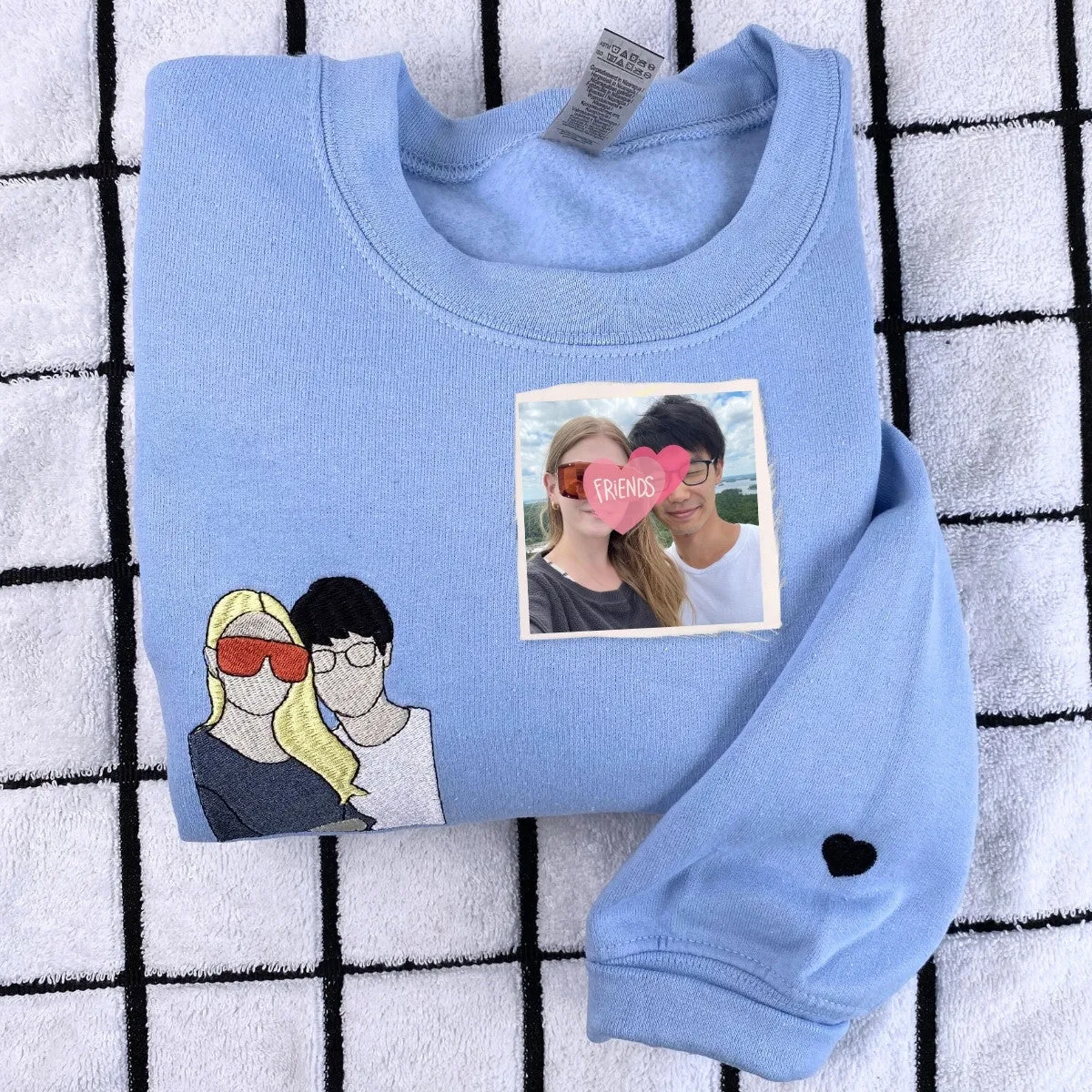 Custom Hoodie with Picture Embroidered Sweatshirt Family Portrait