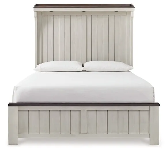Darborn Queen Panel Bed with Mirrored Dresser, Chest and 2 Nightstands