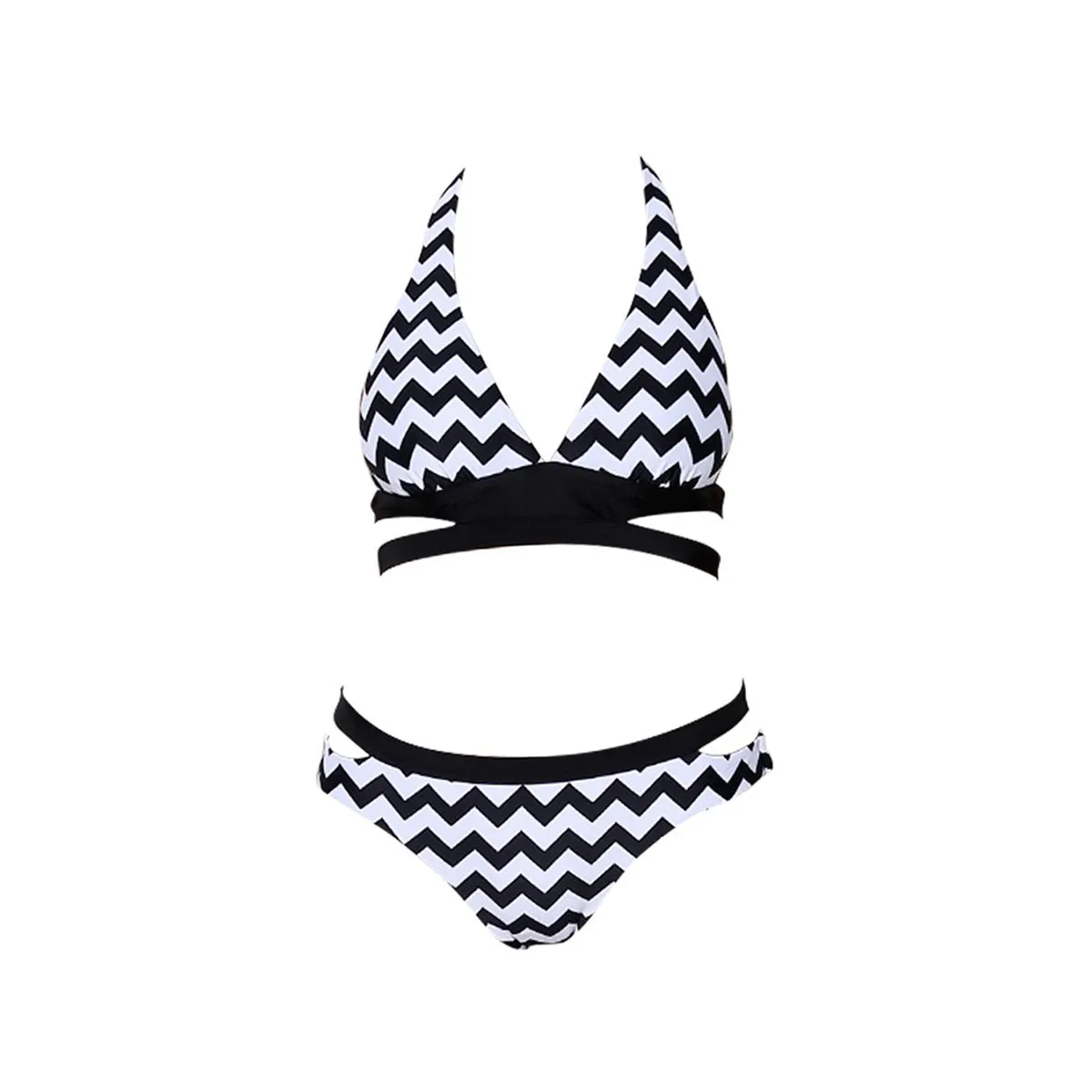 Daring Retro Cutout Bikini Set
