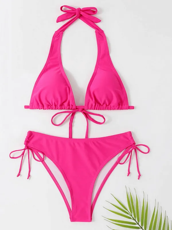 Elastic Split Solid Color Women's Swimwear / Beach Wear - SF0930