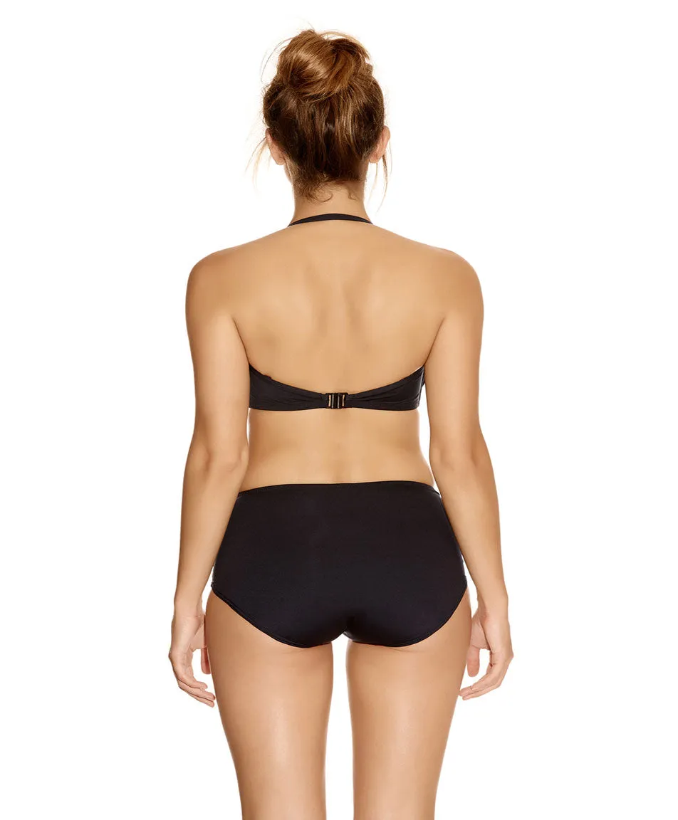 Fantasie Versailles Twist Front Bandeau Bikini Top, Black