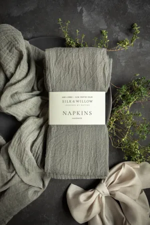 French Gray / Plant Dyed Napkin Sets