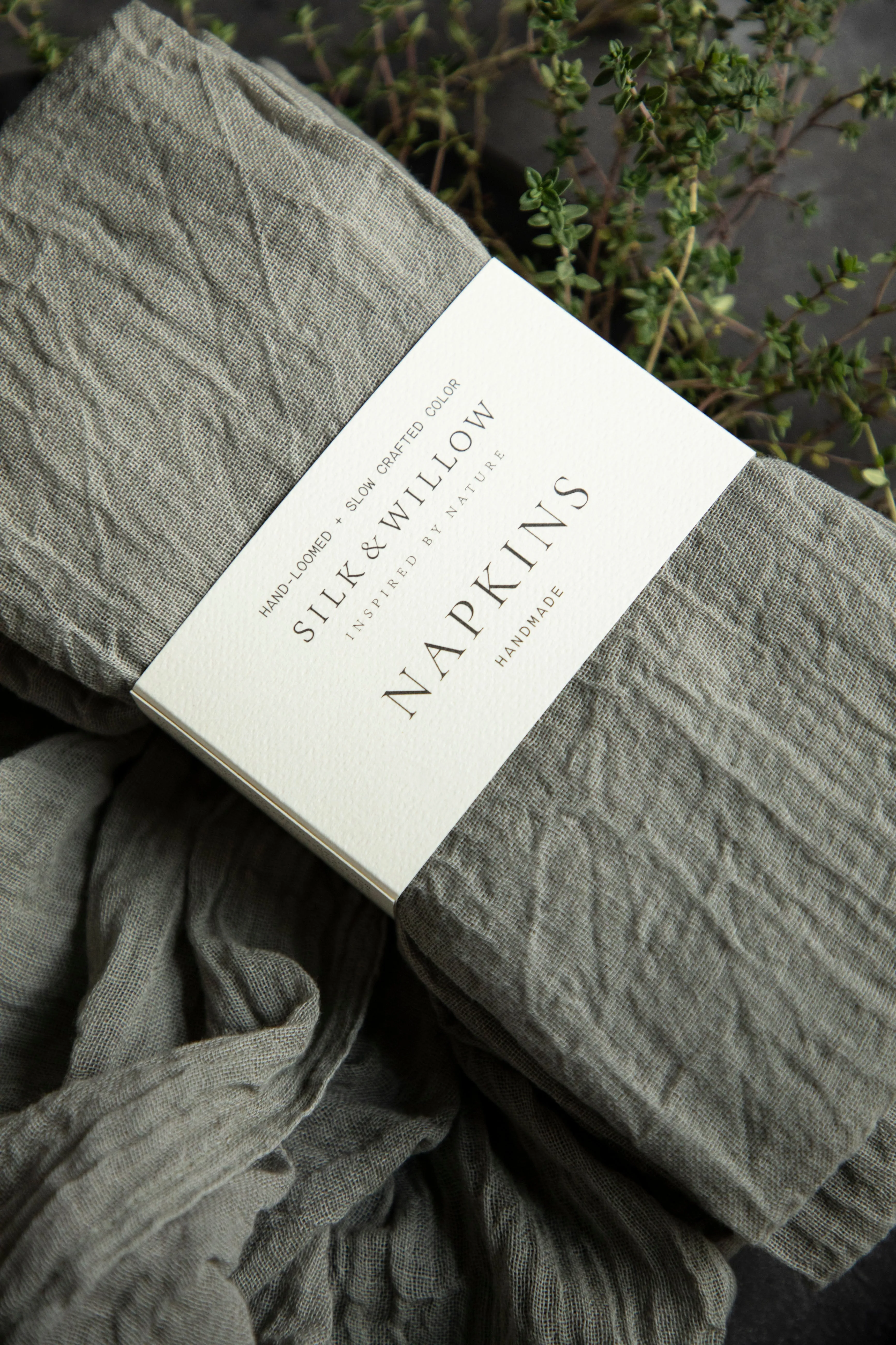 French Gray / Plant Dyed Napkin Sets