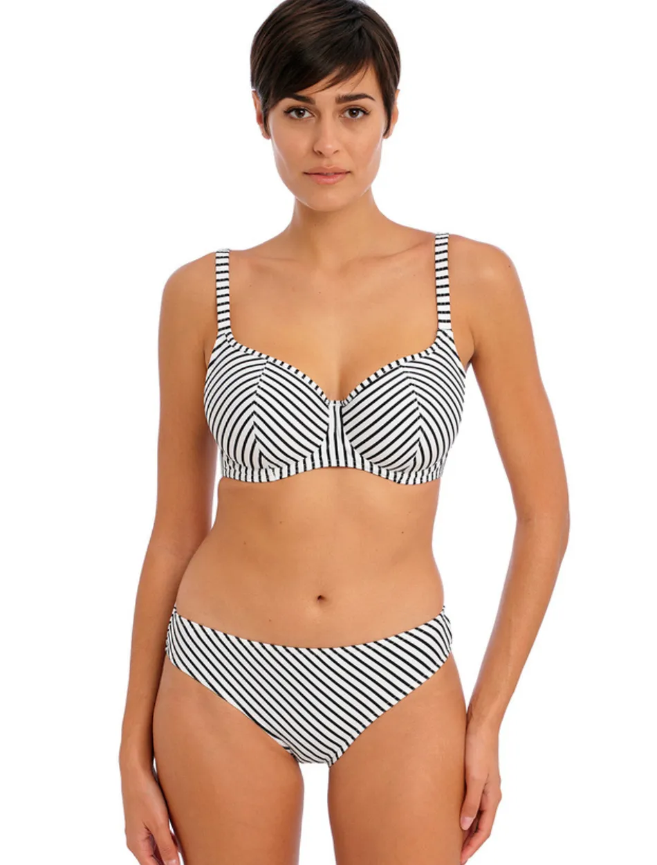 Freya Jewel Cove Classic Swim Brief, Stripe Black | Stripe Black Bikini Briefs | Freya Swimwear