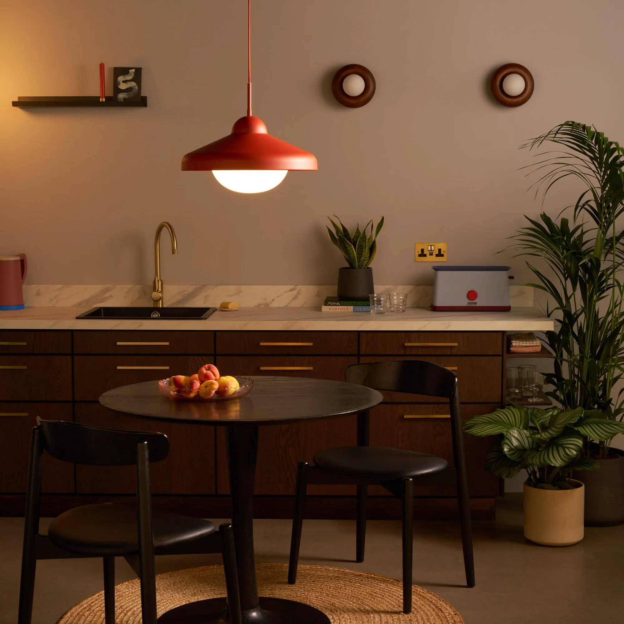 FREYA Pendant Ceiling Light - Rust Red