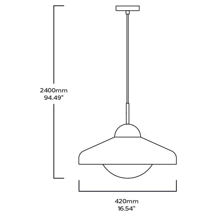 FREYA Pendant Ceiling Light - Rust Red