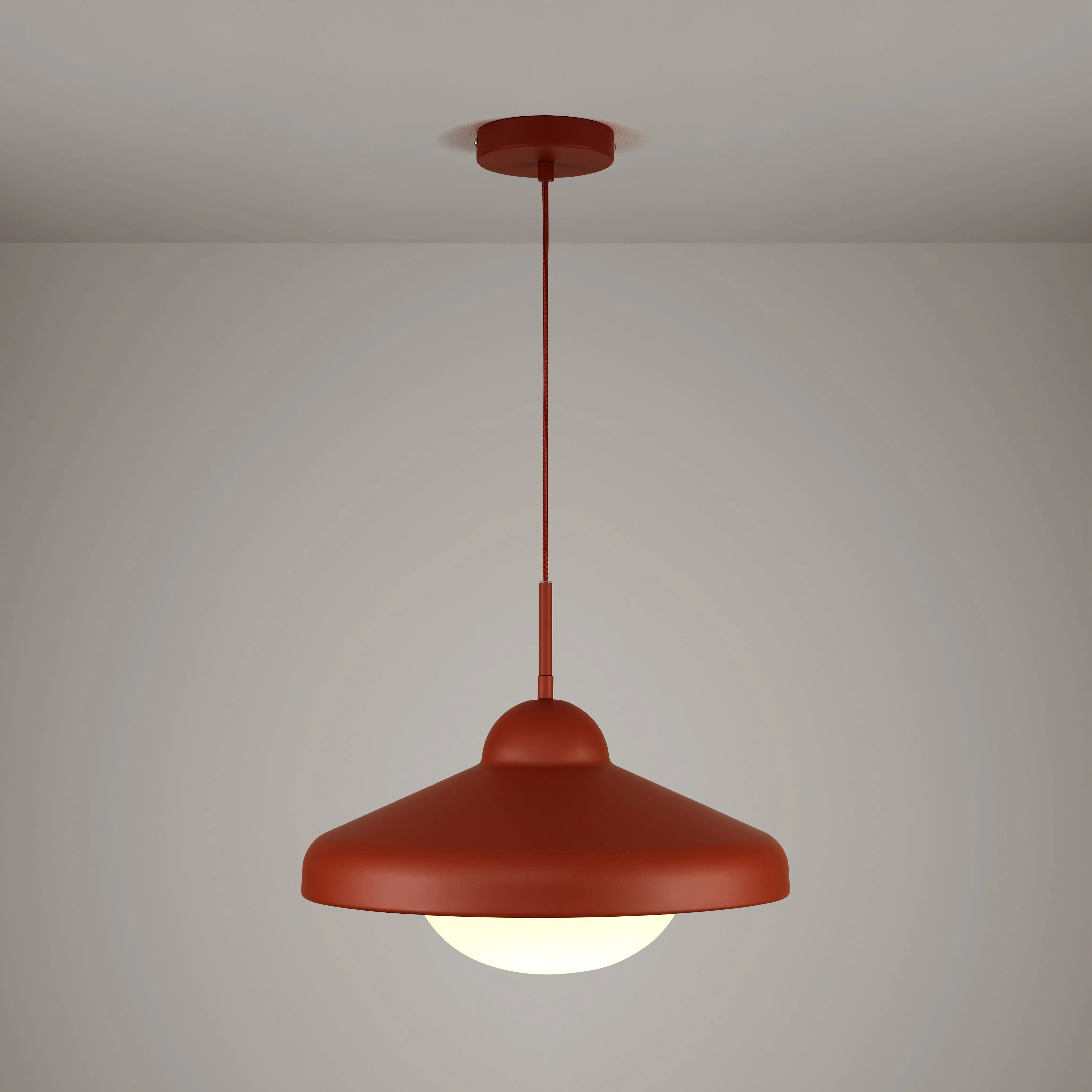 FREYA Pendant Ceiling Light - Rust Red