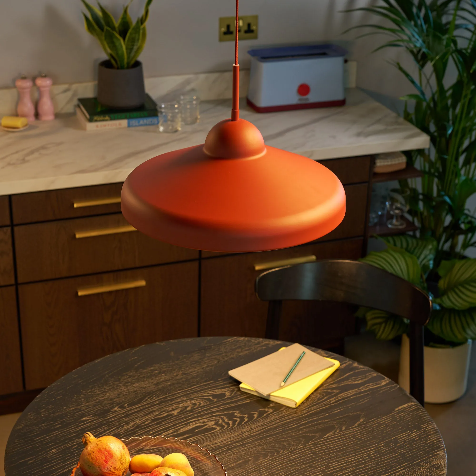 FREYA Pendant Ceiling Light - Rust Red