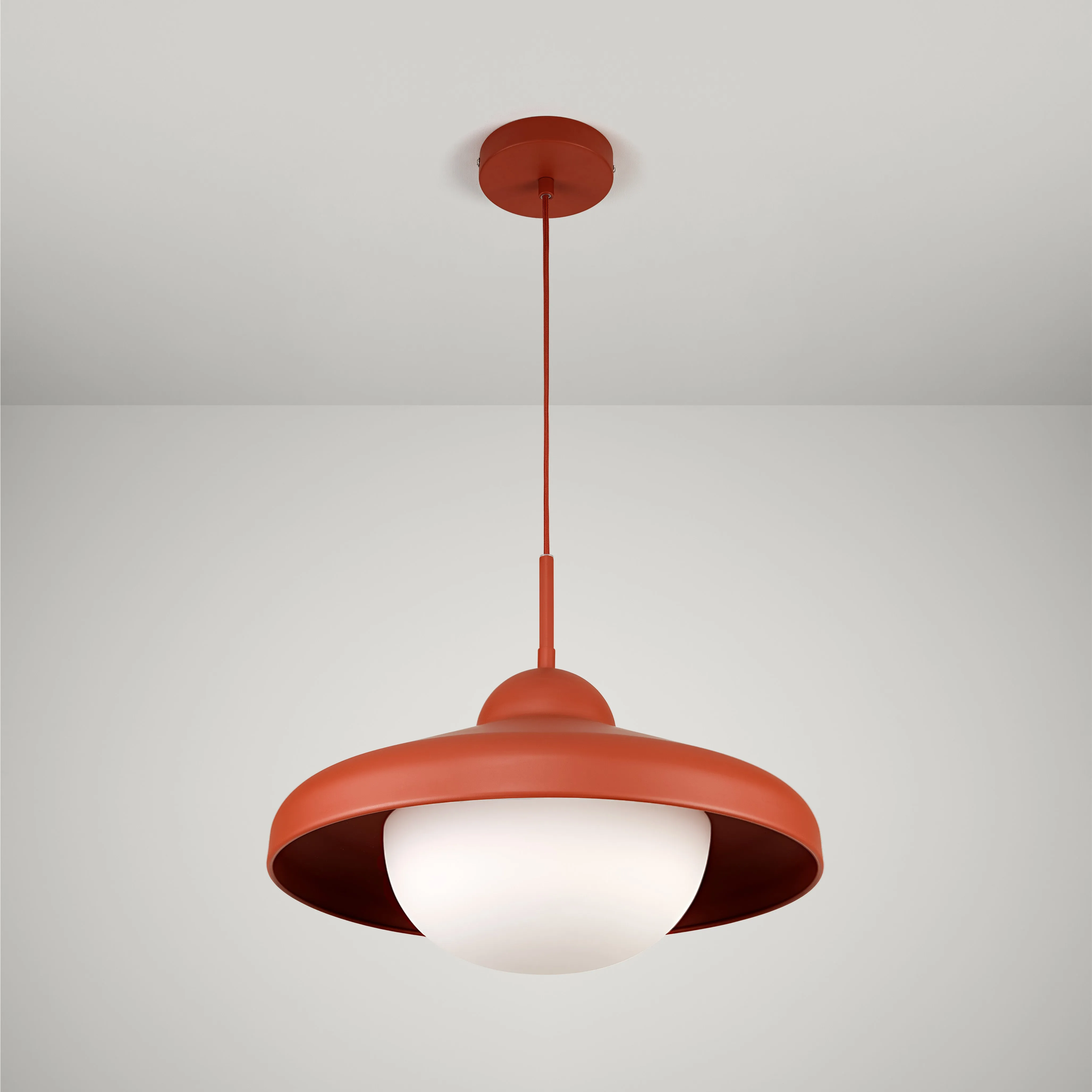 FREYA Pendant Ceiling Light - Rust Red