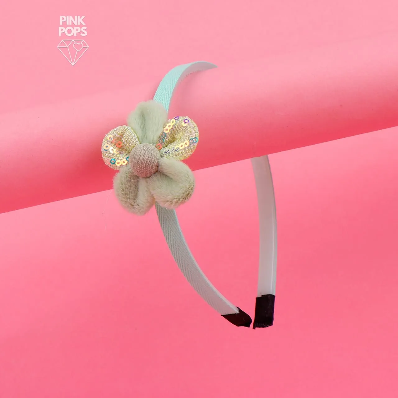 Fur Flower Hair Band