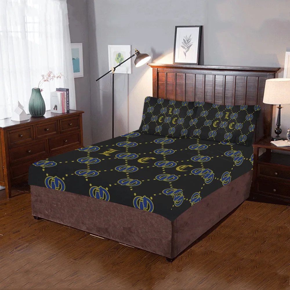 GOODY BLACC BLEU 3-Piece Bedding Set