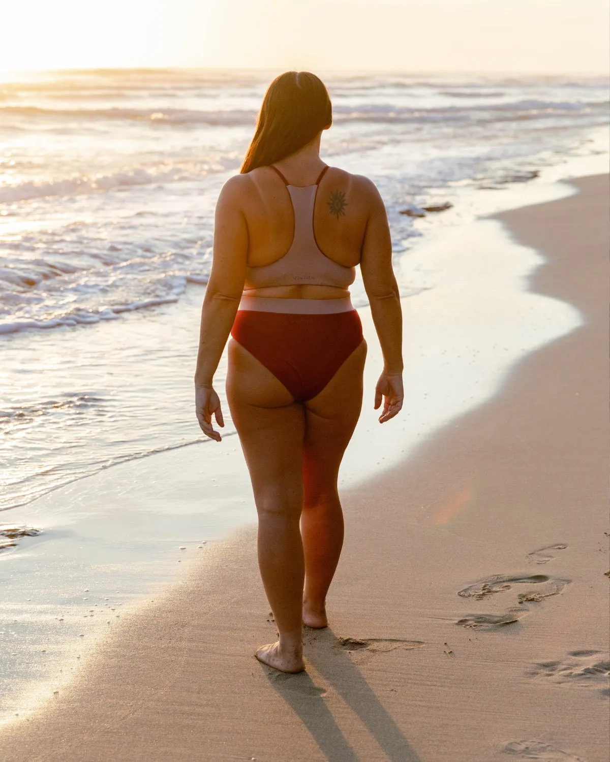 Imperfect Nefeli Bikini Bottom - Rhubarb Red / Misty Rose