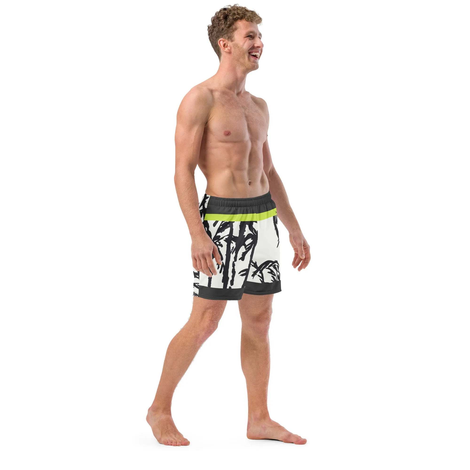 I.O.V-SPS24 TROPBW All-Over Print Recycled Swim Trunks