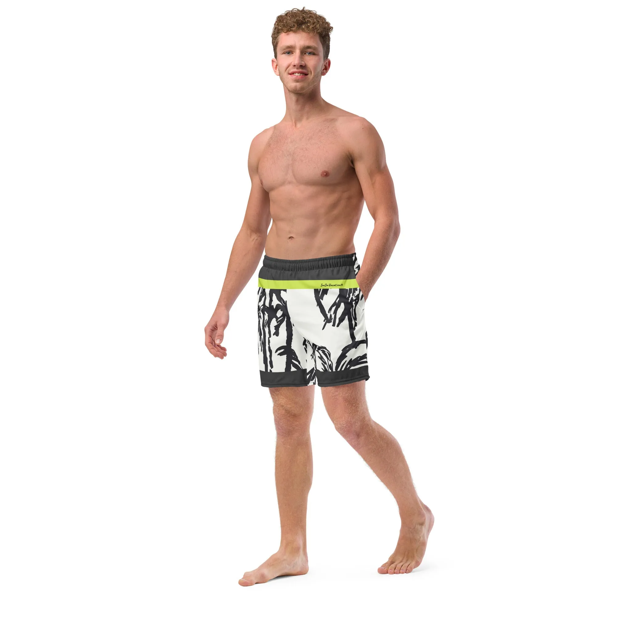 I.O.V-SPS24 TROPBW All-Over Print Recycled Swim Trunks