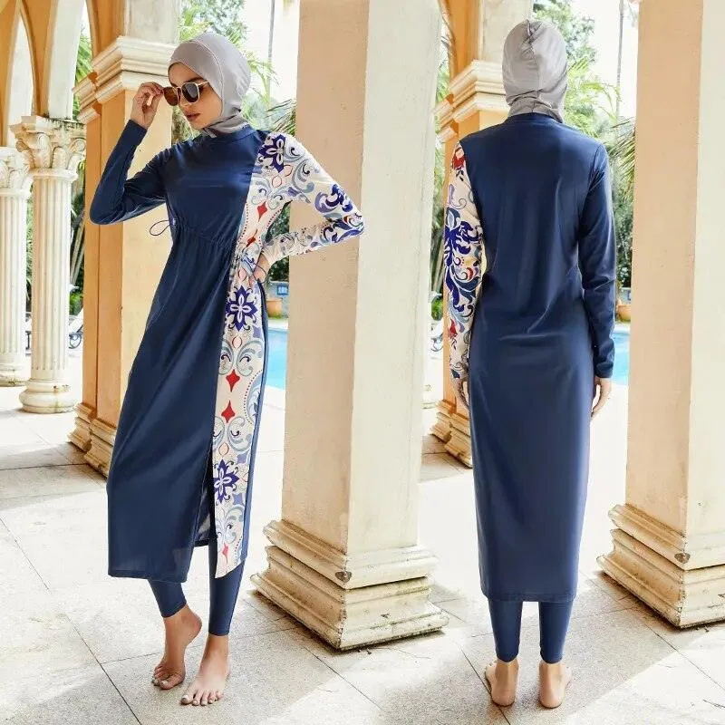 Islamic Modest Burkini Swimwear for Muslim Women with Cap