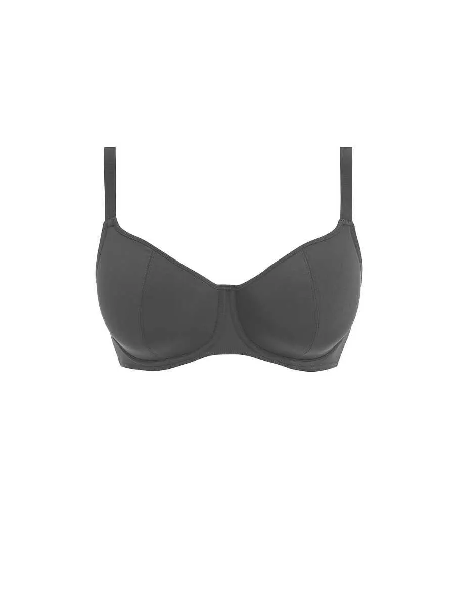 Jewel Cove Sweetheart Bikini Top - Plain Black