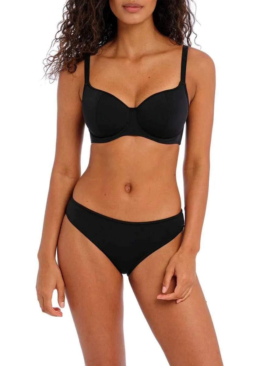 Jewel Cove Sweetheart Bikini Top - Plain Black