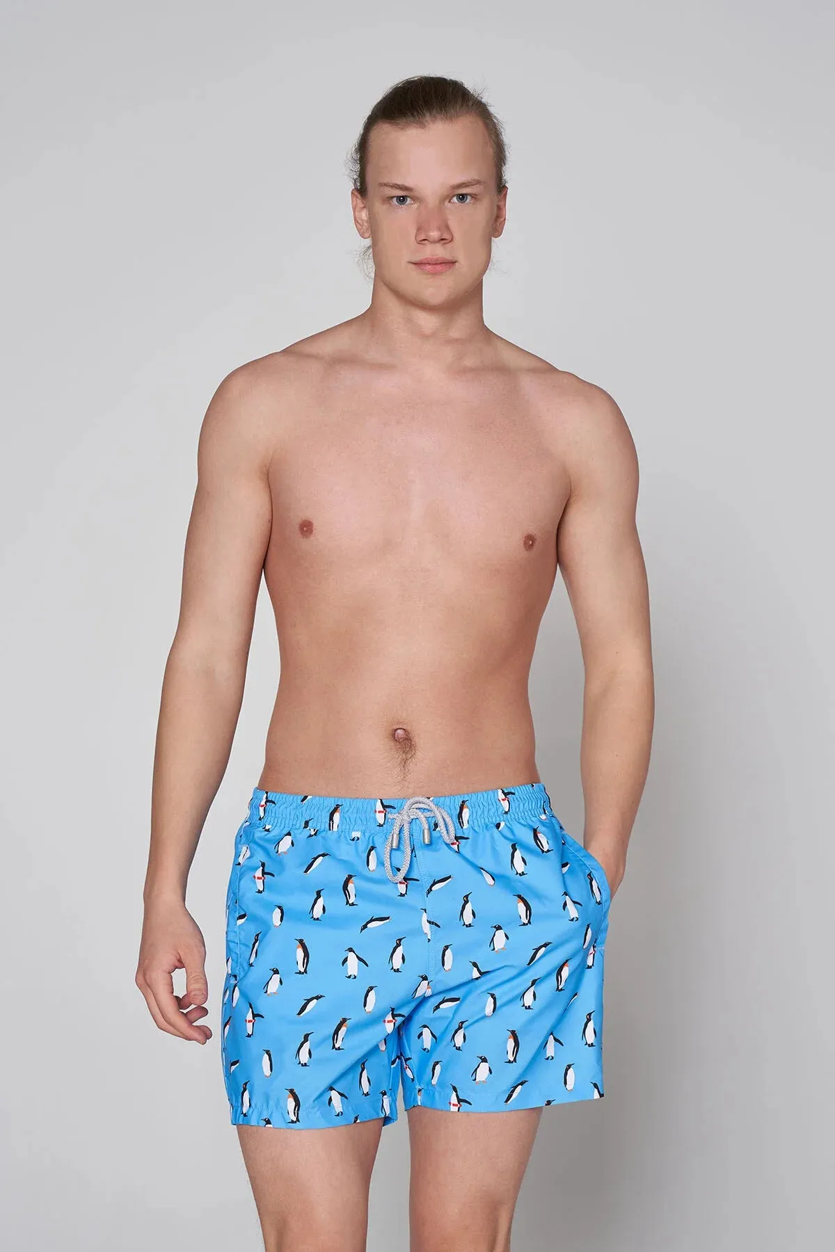 John Frank Men's Patterned Or Printed Swim Shorts