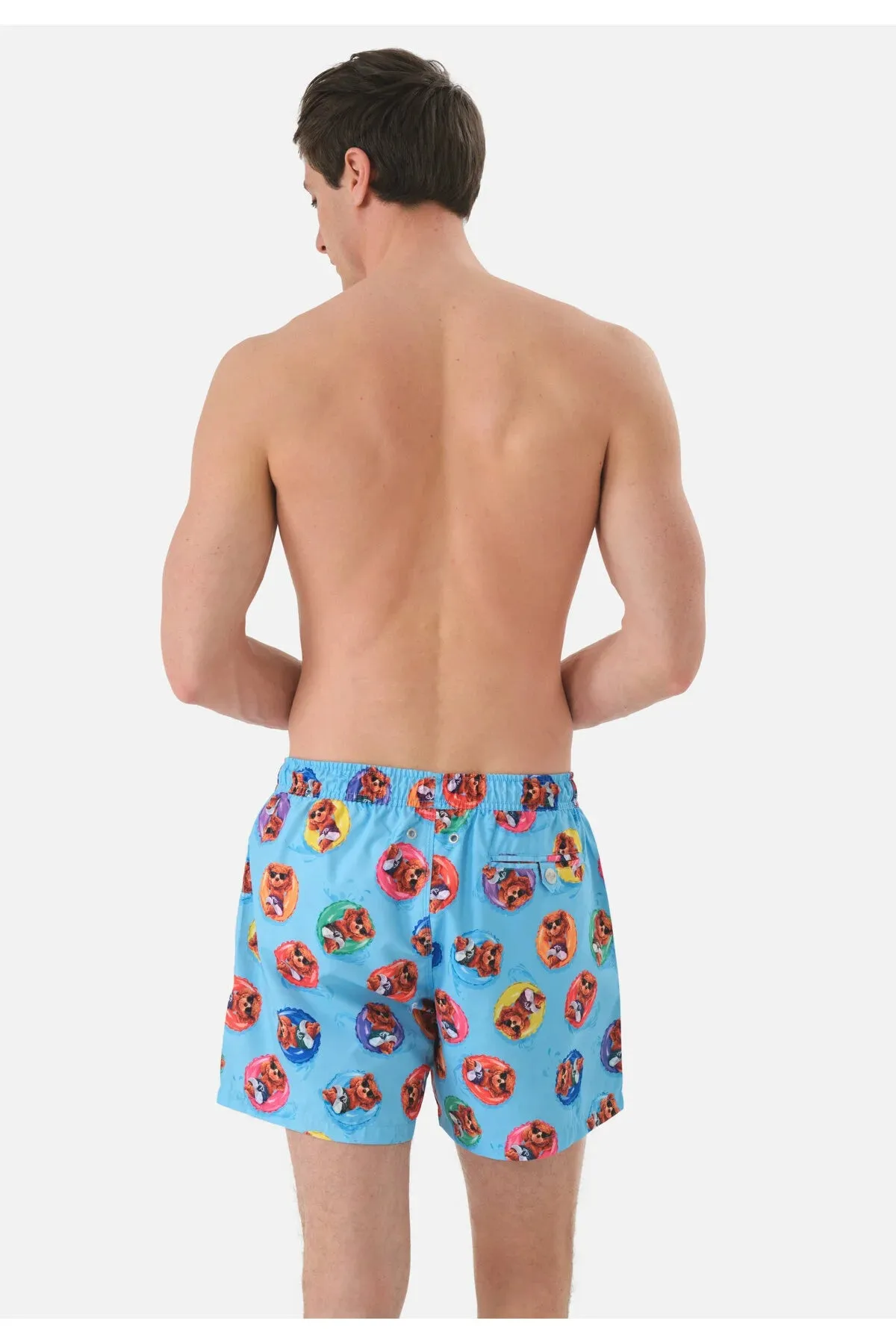 John Frank Men's Patterned Or Printed Swim Shorts