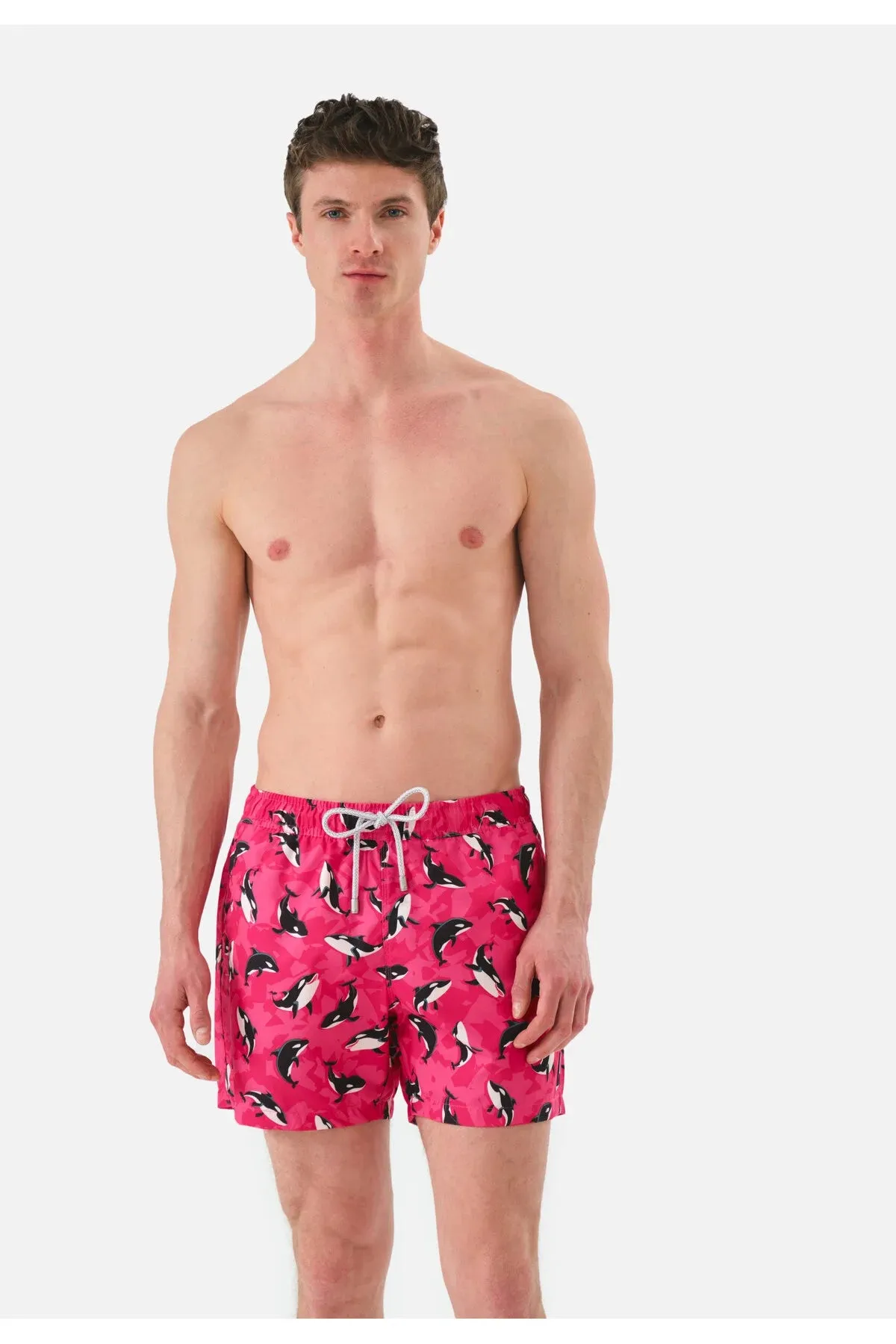 John Frank Men's Patterned Or Printed Swim Shorts
